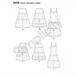 Misses' 1950s Vintage Slip Petticoat Tops Simplicity Sewing Pattern 8456