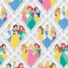 Disney Princesses in Elegant Diamonds 100% Cotton Patchwork Fabric (Camelot)