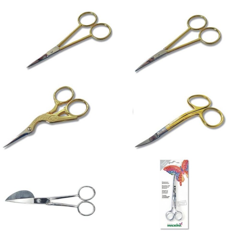 Embroidery Scissors Curved Gold - 4003760994769