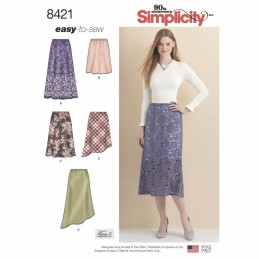 Misses Easy to Sew Pull on Skirts with Variations Simplicity Sewing Pattern 8421
