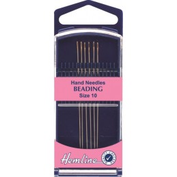Hemline Premium Beading Hand Sewing Needles Size 10