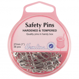 H410.0 Safety Pins: 27mm - Nickel - 36pcs