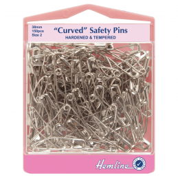 H418.2.150 Curved Safety Pins: Value Pack - 38mm - 150pcs