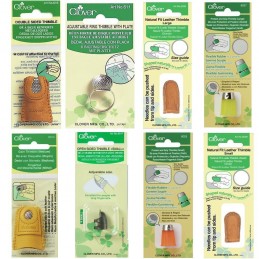 Clover Selection Of Thimbles Sewing Quilting Leather Thimble