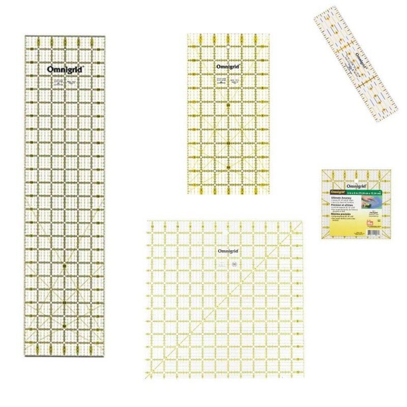 Omnigrid 15cm x 30cm Rectangle Quilting and Sewing Ruler, Metric 