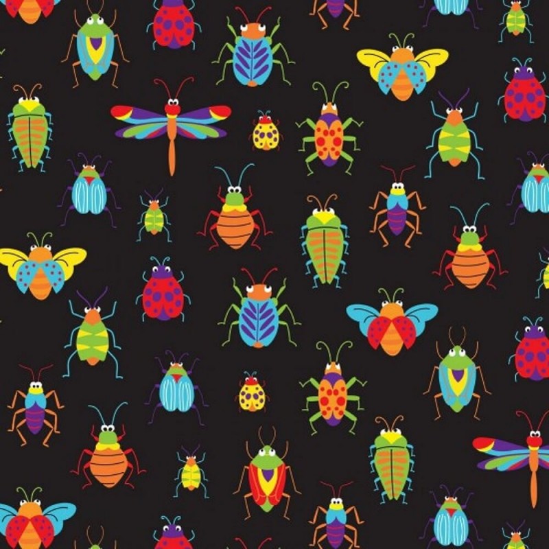 Nutex Bugs & Critters Creepy Crawlies Collection 100% Cotton Patchwork Fabric