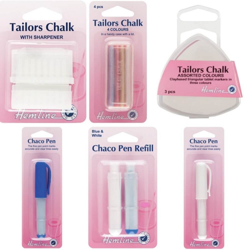 Calvana 3 Colors Per Pack Fabric Chalk Markers (Red, Blue, White) -Erase  Tailor's Chalk for Quilting and Sewing - Compatible with Most Fabrics -  With