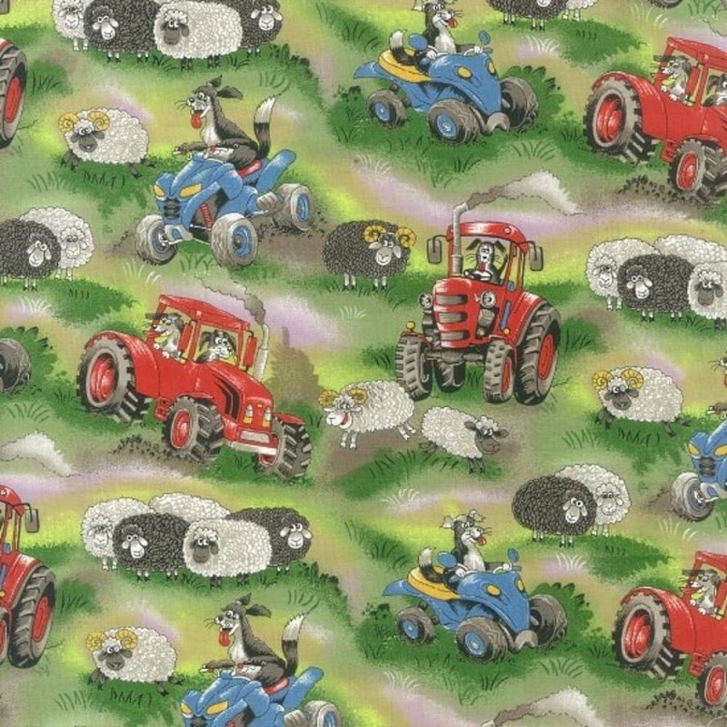 Nutex Funny Farm Field Days In the Country Collections 100% Cotton Fabric