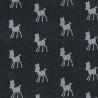 Frolicking Fawns Baby Deer Glitter Cotton Polyester Sweatshirt Jersey Fabric