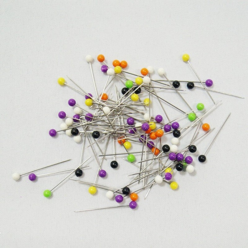 Sew Easy ER679.XL | Assorted Colours Glass Head Pins 51mm x 0.75mm Approx 110pcs