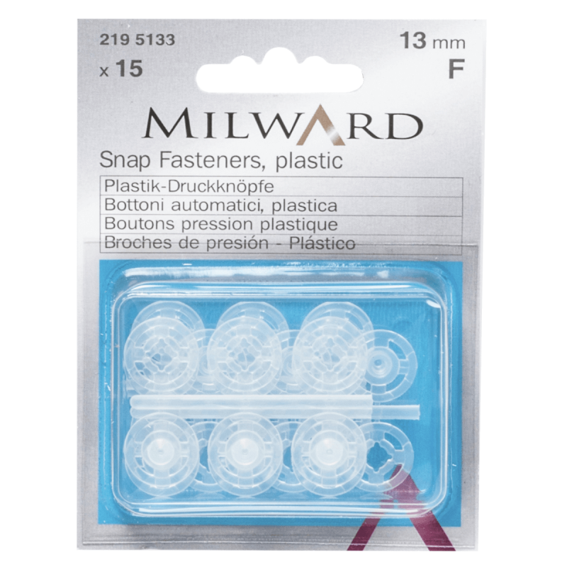 Milward Sew On Snap Press Stud Fasteners Metal or Plastic