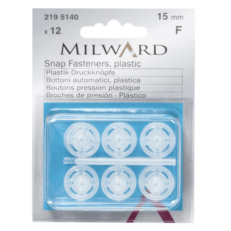 Milward Sew On Snap Press Stud Fasteners Metal or Plastic