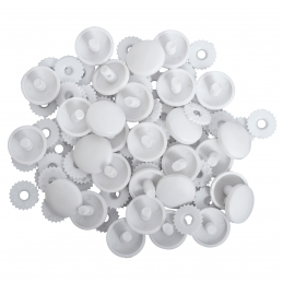Hemline Self Cover Buttons: Plastic Top 11mm to 38mm