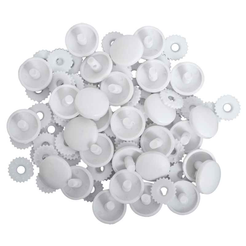 Hemline Self Cover Buttons: Plastic Top or Metal Top 11mm to 38mm