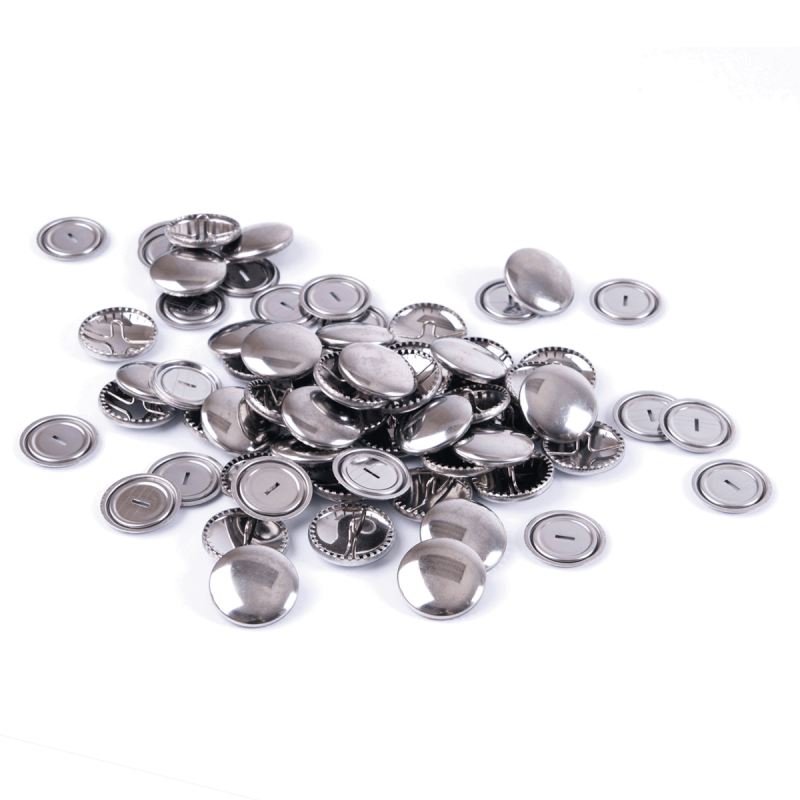 Hemline Self Cover Buttons: Plastic Top or Metal Top 11mm to 38mm