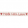 Bowtique Grosgrain Made With Love Stitch Hearts Ribbon 10mm x 5m Reel