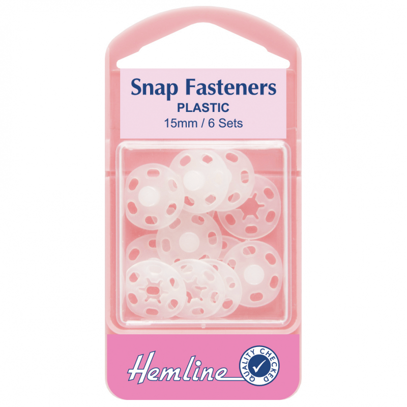Hemline Sew On Snap Press Stud Fasteners Metal or Plastic