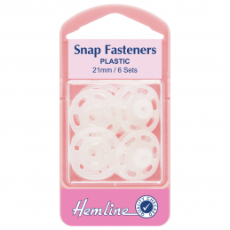 6 x 21mm Clear Plastic Snaps H424.XL