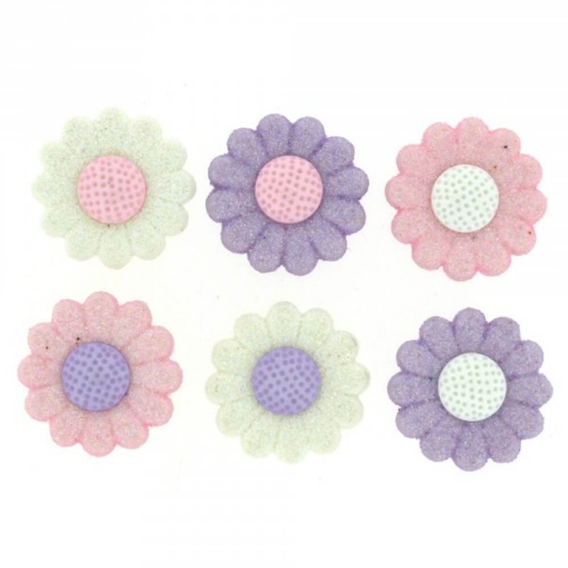 Dress It Up Novelty Button Collection Shapes & Flowers Craft Embellishments