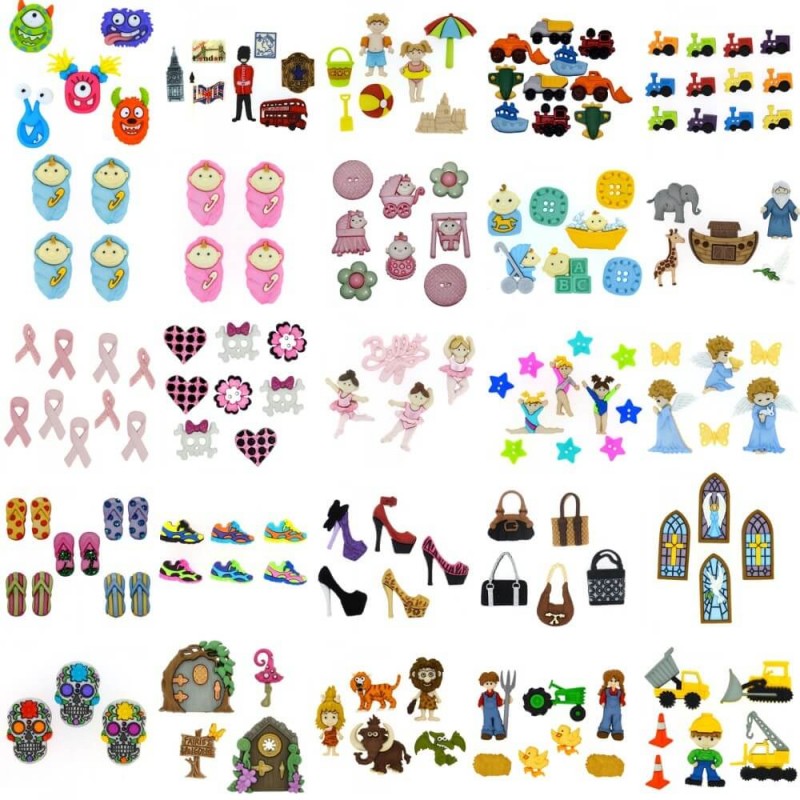 Dress It Up Novelty Button & Embellishment Collection Random Miscel...