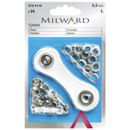 Millward 5.5mm Silver Eyelets with Tool Starter Kit