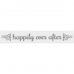 5 metres 15mm Happily Ever After White Polyester Satin Ribbon Trim