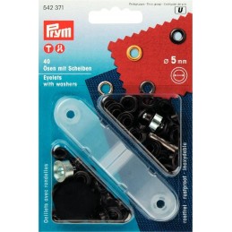 Prym Eyelets with Fixing Tool Starter Kit Black 5mm 542371