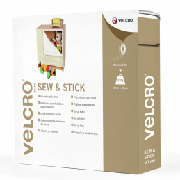 Sew and Stick Velcro Hook & Loop Tape Black