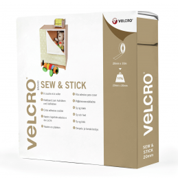 Sew and Stick Velcro Hook & Loop Tape White