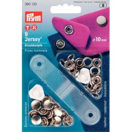 390120 - Press Fasteners 10mm Jersey Cap 9 Piece Card