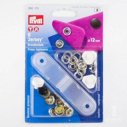 6.  390170 - Press Fasteners 12mm Jersey Cap Black 6 Piece Card