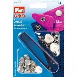 8. 390117 - Press Fasteners 12mm Jersey Pearl 6 Piece Card .