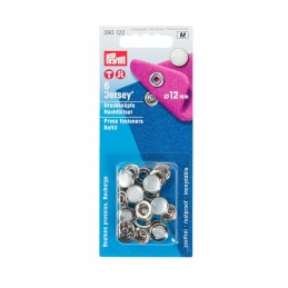 9. 390122 - Press Fasteners 12mm Jersey Pearl Refill 6 Piece Card 