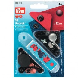 12. 390336 - Press Fasteners 12mm Anorak Antique Copper 10 Piece Card