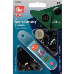21. 390200 - Press Fasteners 15mm Sport & Camping 10 Piece Card 