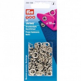 4. 390106 - Press Fasteners 10mm Jersey Ring Refill 20 Piece Card