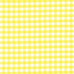 Polycotton Fabric 1/4" Gingham Yellow