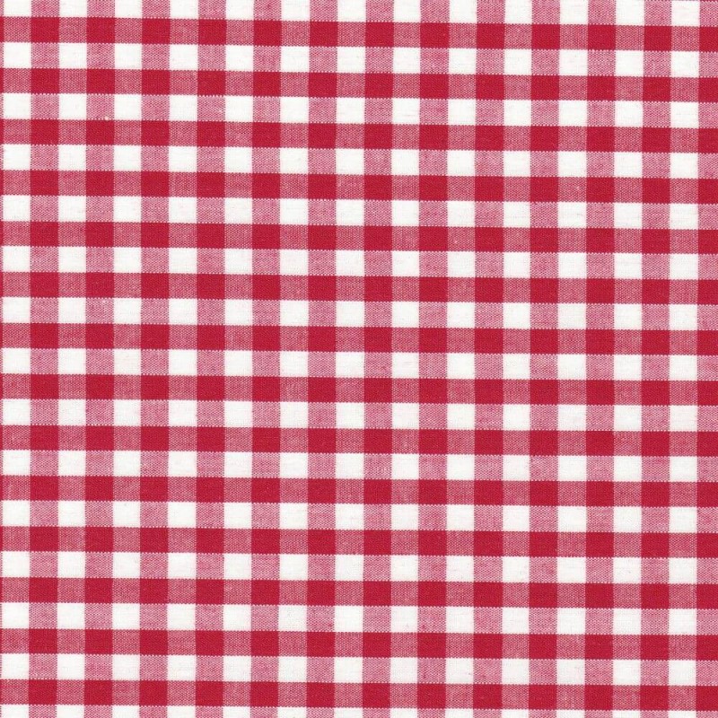 Polycotton Fabric 1/4" Gingham Check Dress Craft School Summer