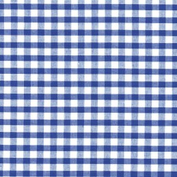 Polycotton Fabric 1/4" Gingham Royal Blue
