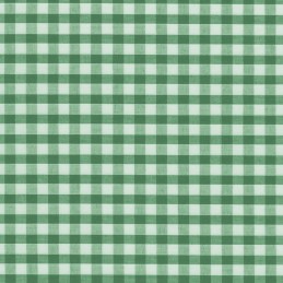 Polycotton Fabric 1/4" Gingham Bottle Green