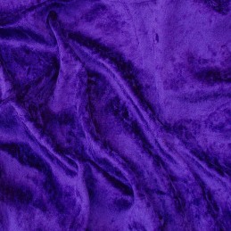 Crushed Velour Velvet Fabric Craft Dress Purple