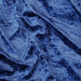 Crushed Velour Velvet Fabric Craft Dress Navy