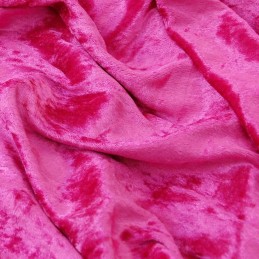 Crushed Velour Velvet Fabric Craft Dress Cerise