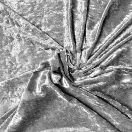 Crushed Velour Velvet Fabric Craft Dress Platinum