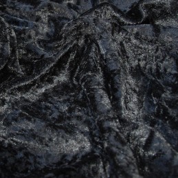 Crushed Velour Velvet Fabric Craft Dress Black