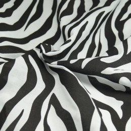 Polycotton Fabric Animal Print Zebra