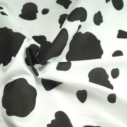 Polycotton Fabric Animal Print Cow