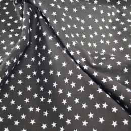 Polycotton Fabric Mini Stars 10mm Craft Dress Material Black