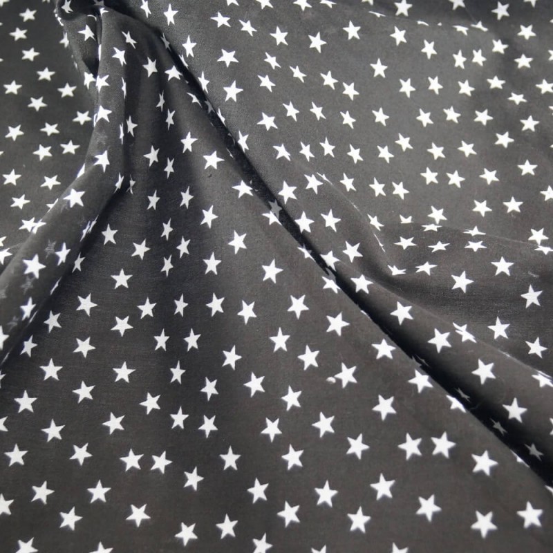Polycotton Fabric Mini Stars 10mm Craft Dress Material