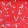Chinese Brocade Butterflies Embroidered Silky Satin Fabric 100% Polyester